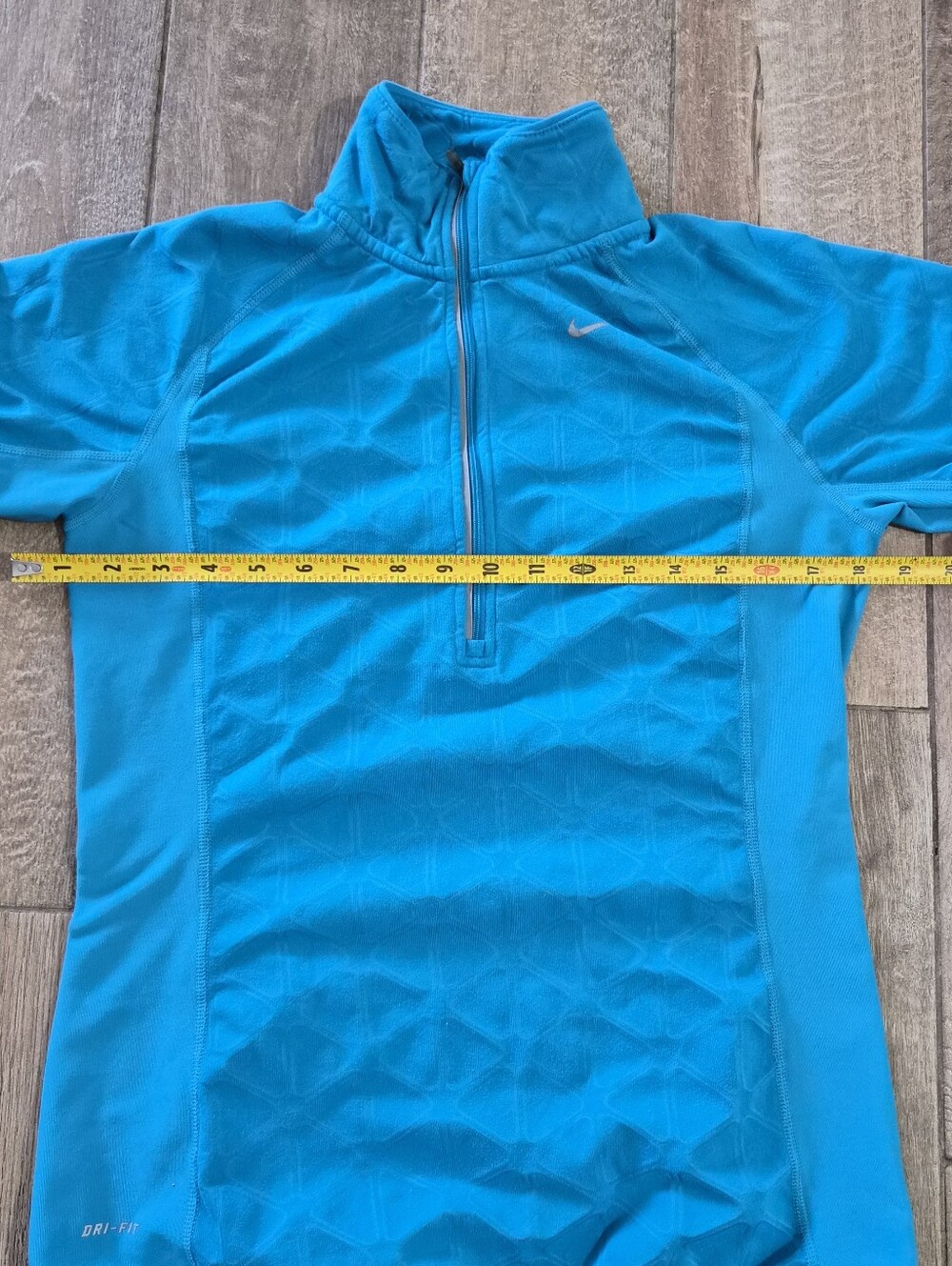 Nike Women’s Running Dri-Fit Turquoise Blue Half-Zip Long Sleeve Top Size M - Picture 9 of 11
